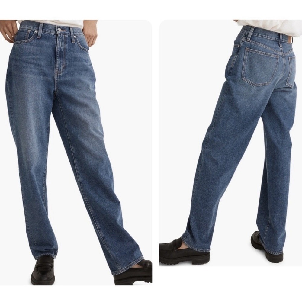 Madewell Baggy Straight Jeans 32 100% Cotton Non-Stretch High Rise Blue‎ NG231
